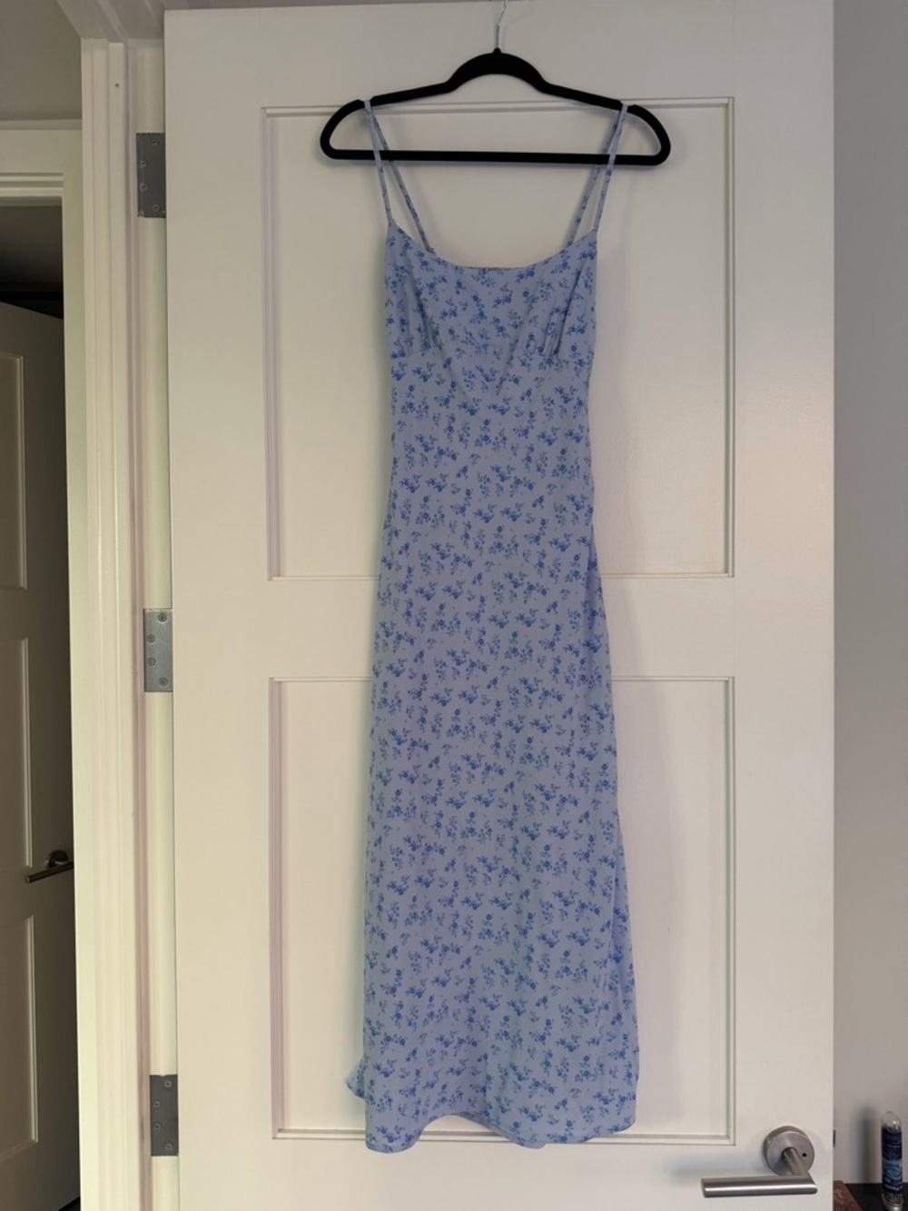 Hollister Light Blue Floral Midi Slip Dress